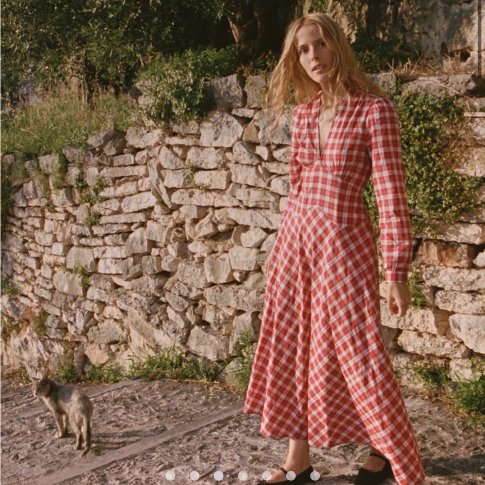 DOEN Charleston Dress in Alsace Plaid - Size M - Cottagecore Prairie vibe